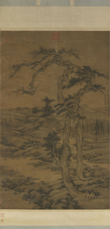 双松图-吴镇