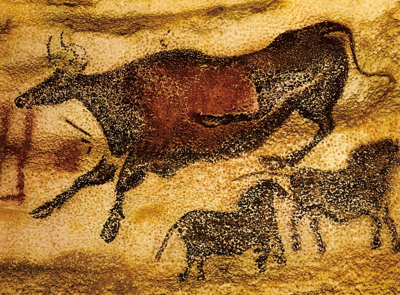拉斯科洞壁画-公牛和小马