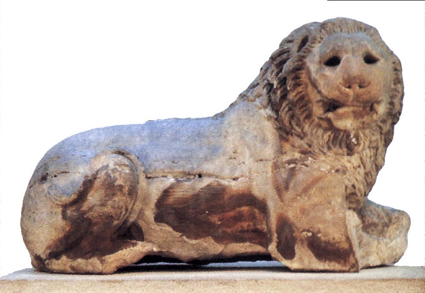 大理石制的狮像