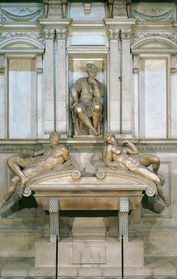 罗伦佐·德·美第奇之墓局部: 罗伦佐的头像