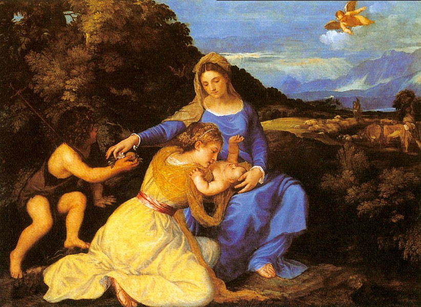 圣母子与幼年洗礼者圣约翰·圣女卡达莉娜