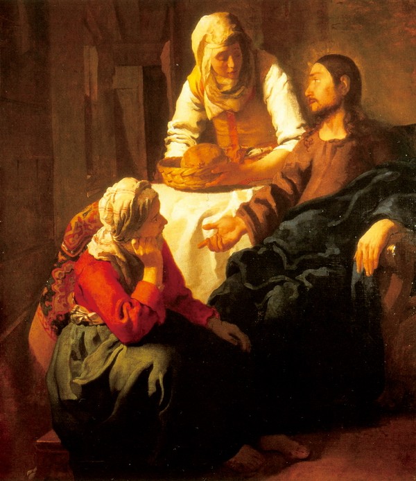 基督在玛莎和玛丽的家