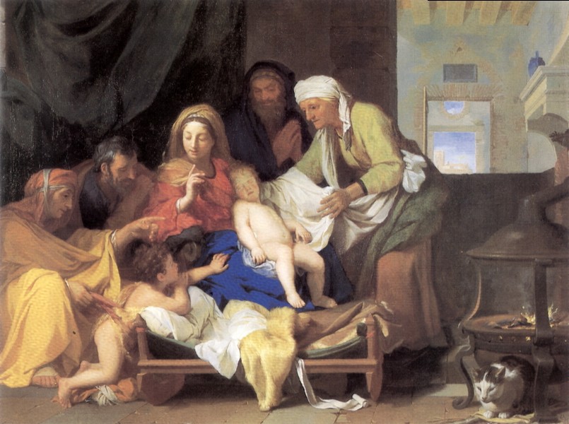 入睡的幼年基督与圣家族