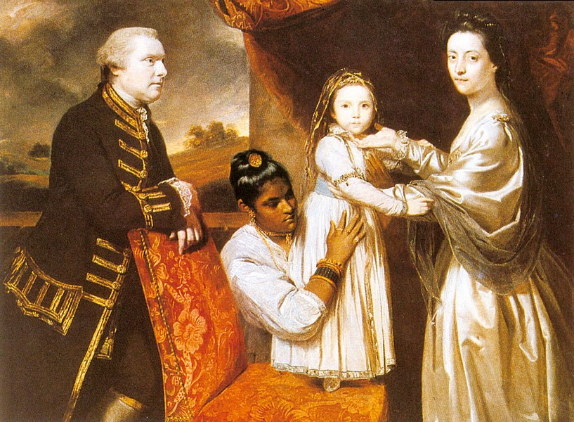 乔治·克莱夫和他家庭及印度女仆