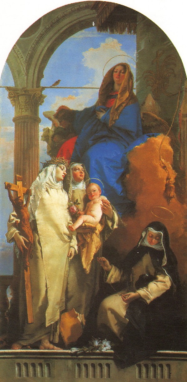 圣母在多明我会女圣人罗莎·达利马、卡泰丽娜·达锡耶那和阿涅塞·达蒙特普尔恰诺面前显现