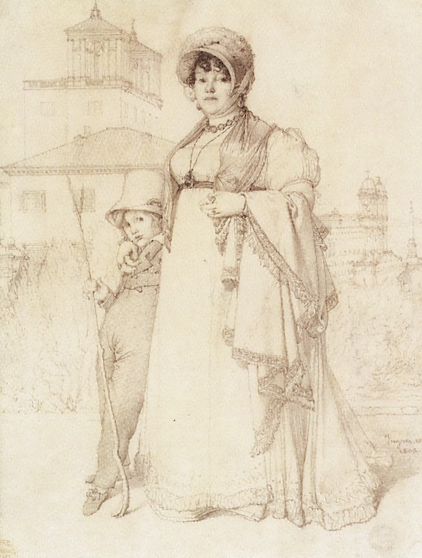 玛丽-约瑟夫-奥诺雷·勒迪埃和她的儿子