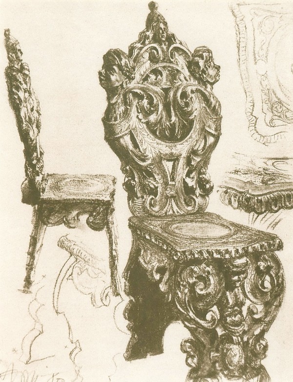 1720年的木刻坐椅
