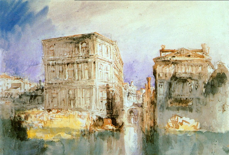 威尼斯大运河上的古里曼尼房宅和圣路卡河道