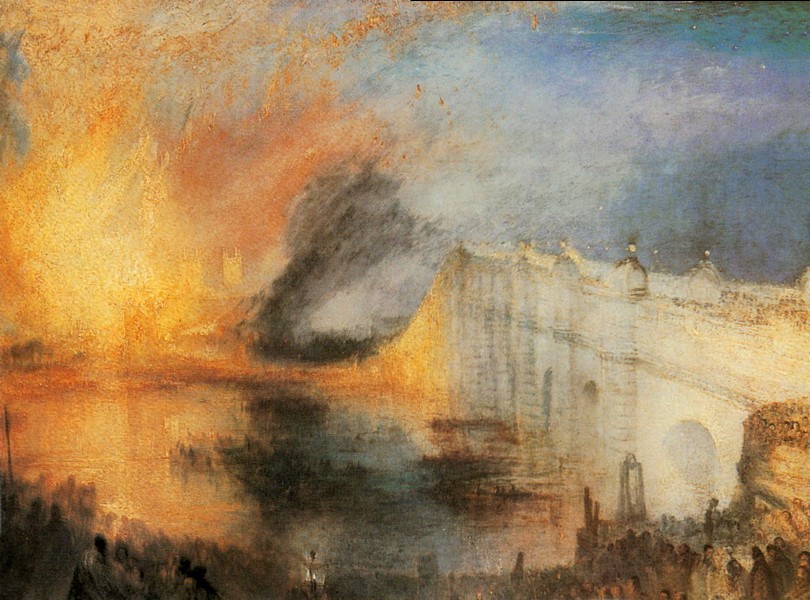 1834年10月16日，上、下议院火灾