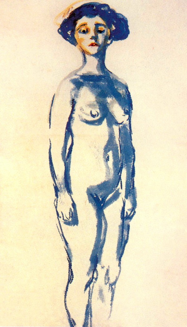 青色的裸妇