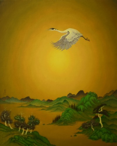 中央美术学院:飞鹤图_原创作品_原创_西方油画艺术长廊