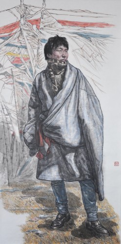 中央美术学院：阳光下的藏族男子
