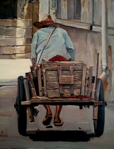 国立台湾师范大学:车夫 _原创作品_原创_西方油画艺术长廊